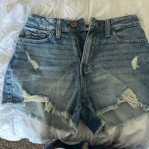 blue denim shorts size3